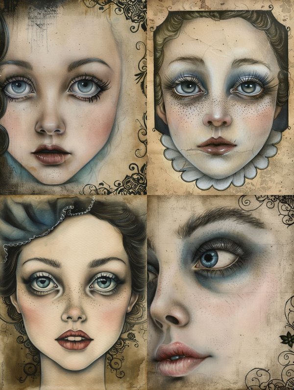 Melancholic Vintage Portrait Studies