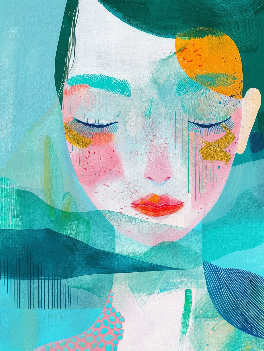 Abstract Pastel Portrait - Image 2