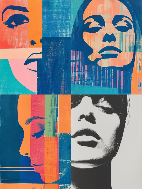Fragmented Visions in Neon