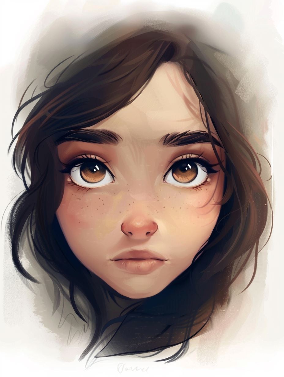 Serene Dreamy Digital Portrait - Image 3