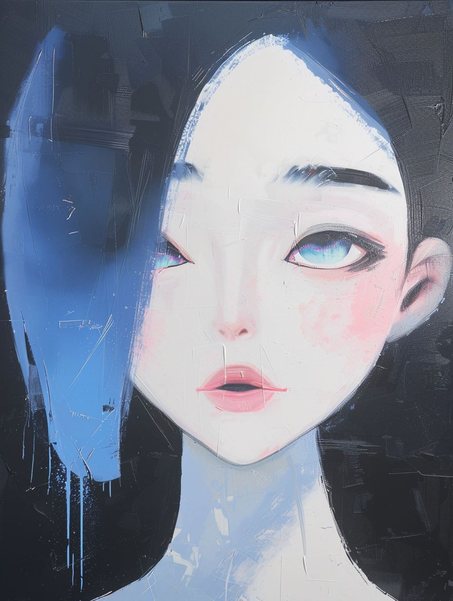 Ethereal Digital Portraits of Stylized Cyan Eyes - Image 4