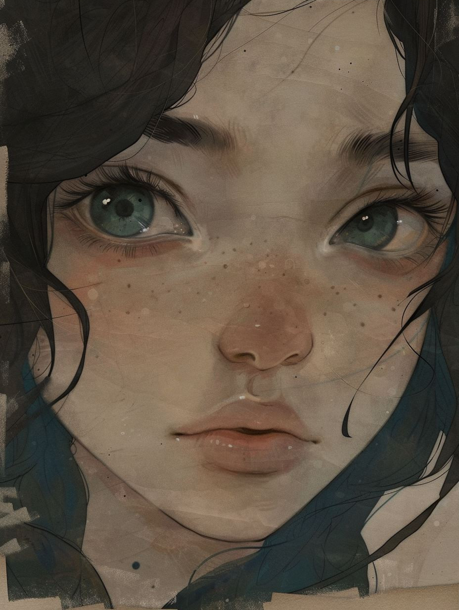 Melancholy Gaze: A Study in Sorrow - Image 3