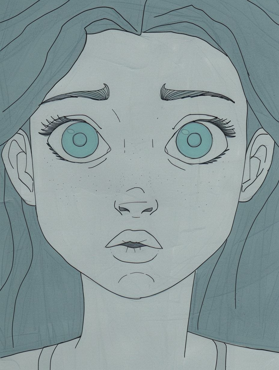 Ethereal Blue Character Concept Sketches - Image 3