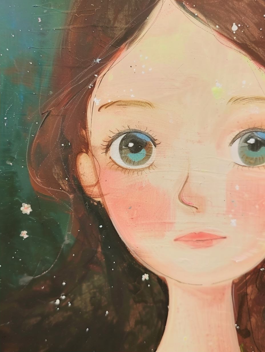 Whimsical Pastel Portrait Art - Image 2