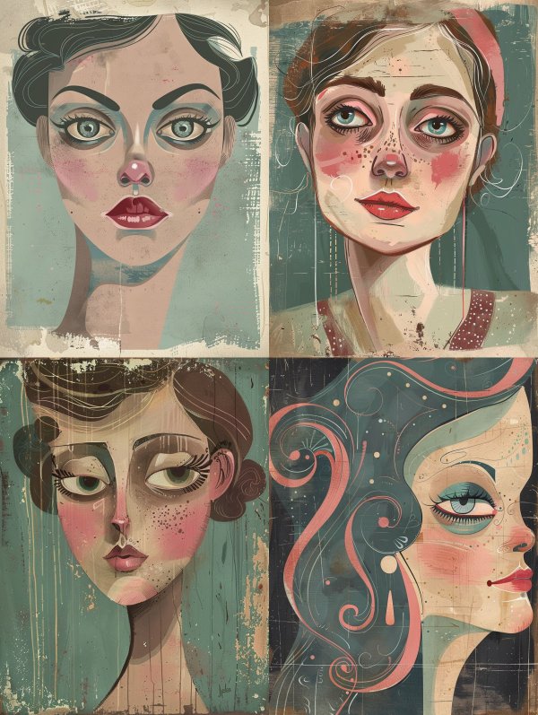 Four Faces of Vintage Surrealism