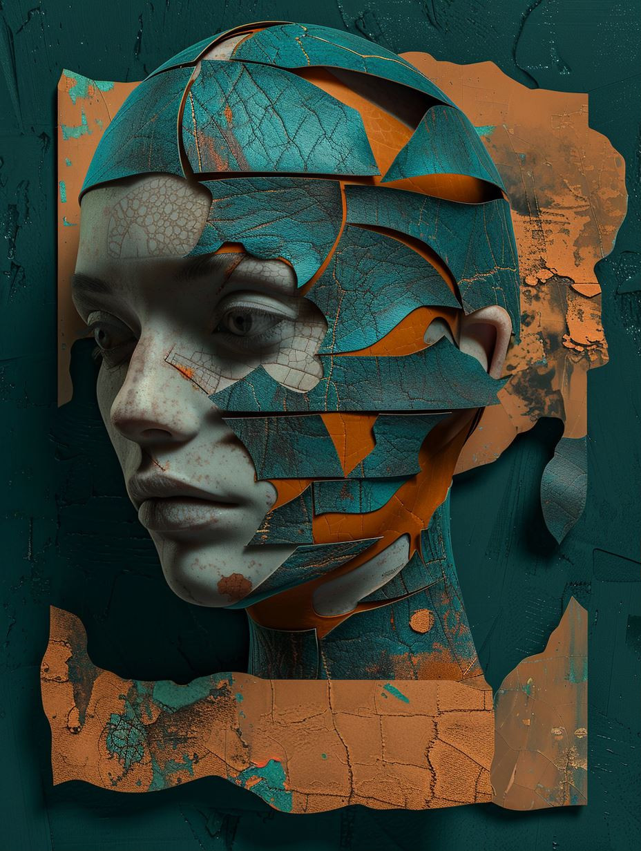 Fragmented Soul in Teal Patina - Image 1