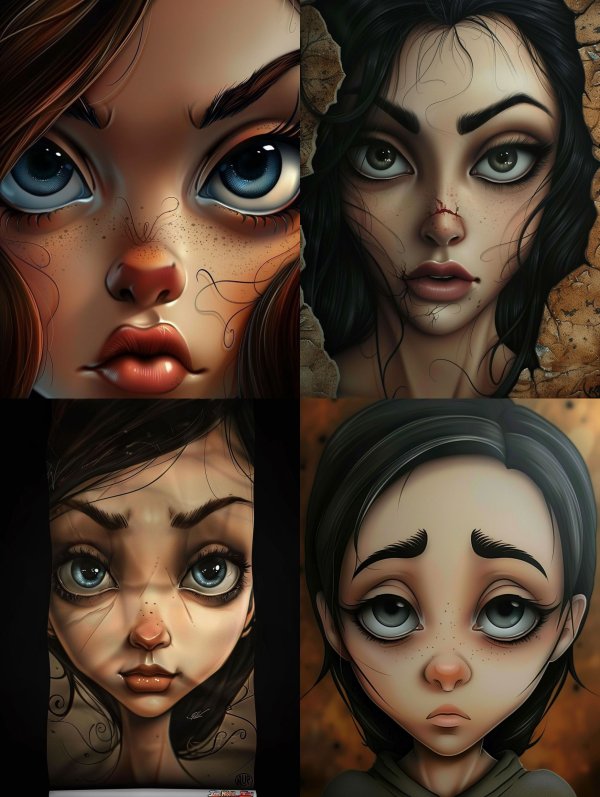 Soulful Gazes: Digital Portrait Collection