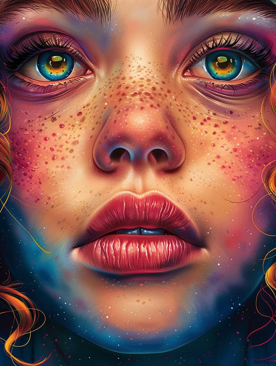 Cosmic Freckles and Neon Glow - Image 1
