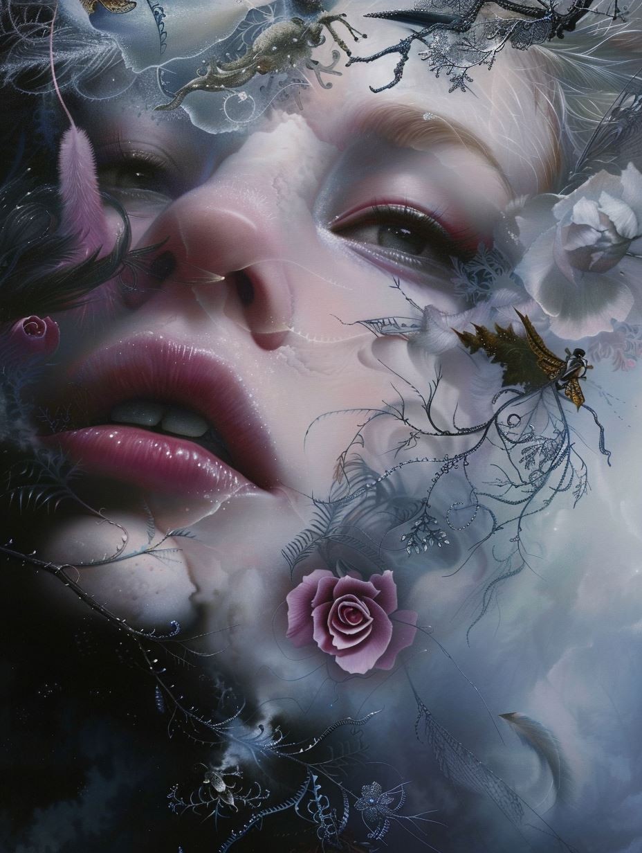 Ethereal Bloom Dreamscape Portrait - Image 3