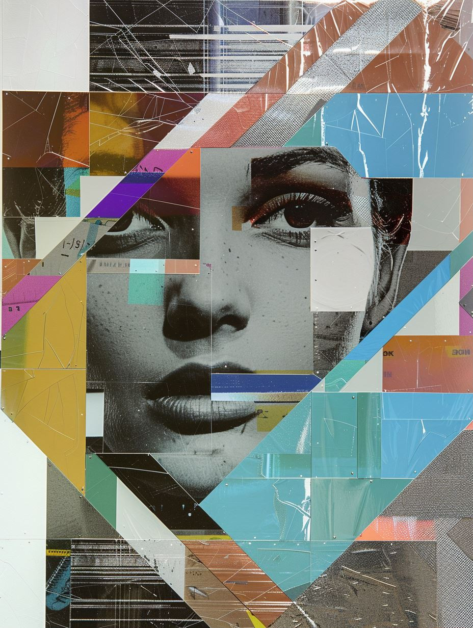 Fragmented Digital Portrait Collage