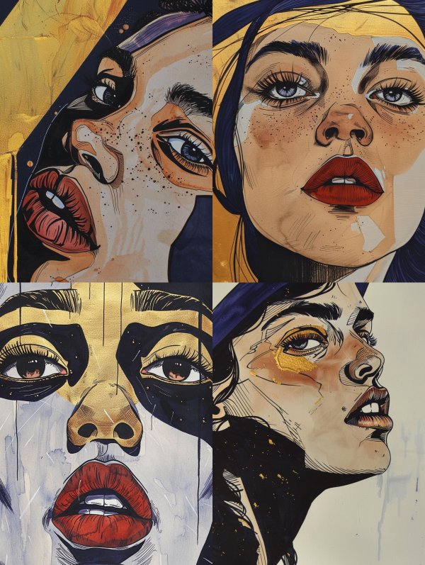 Abstract Modern Portraiture Study
