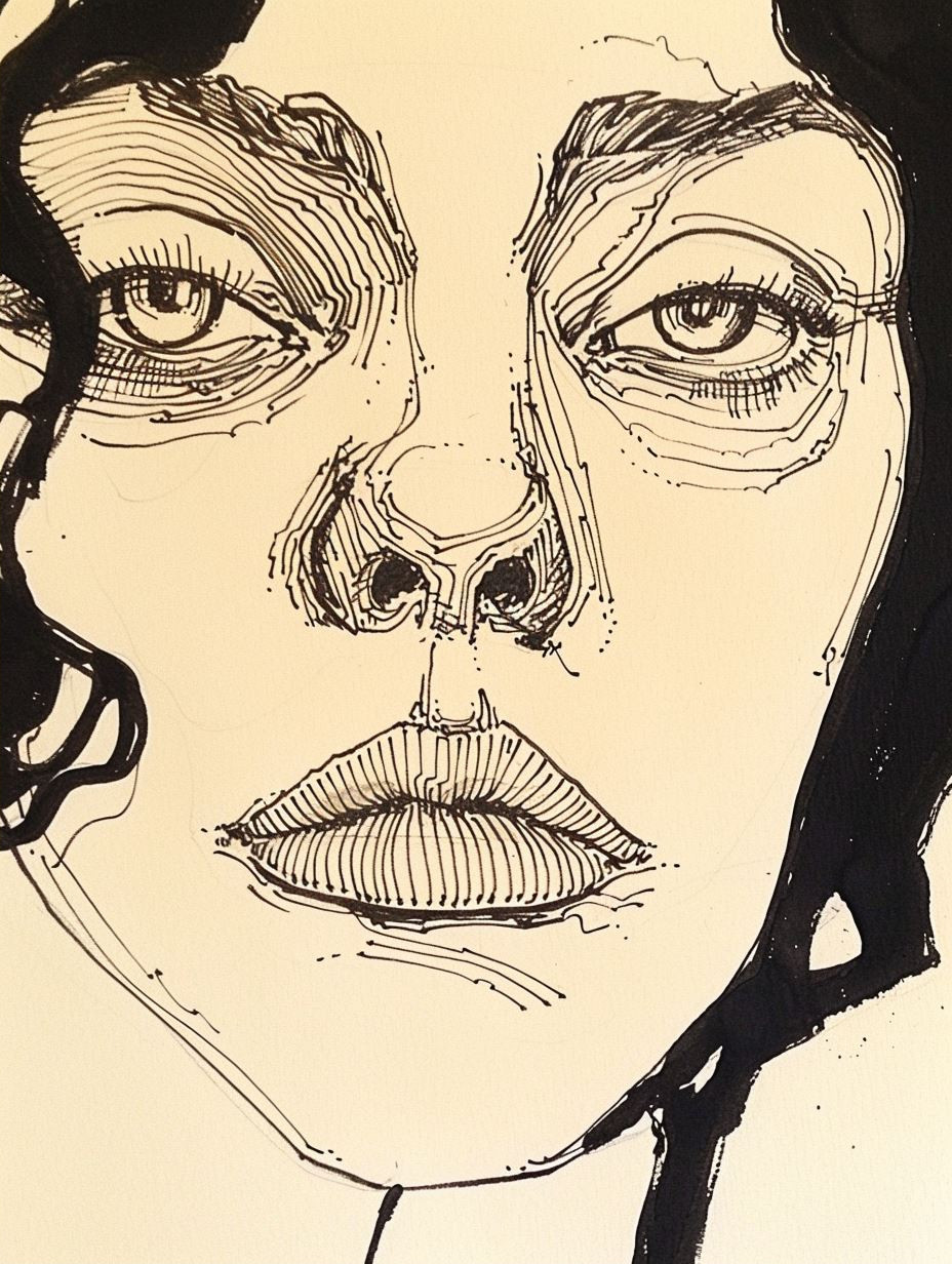 Fragmented Gazes in Ink - Image 2