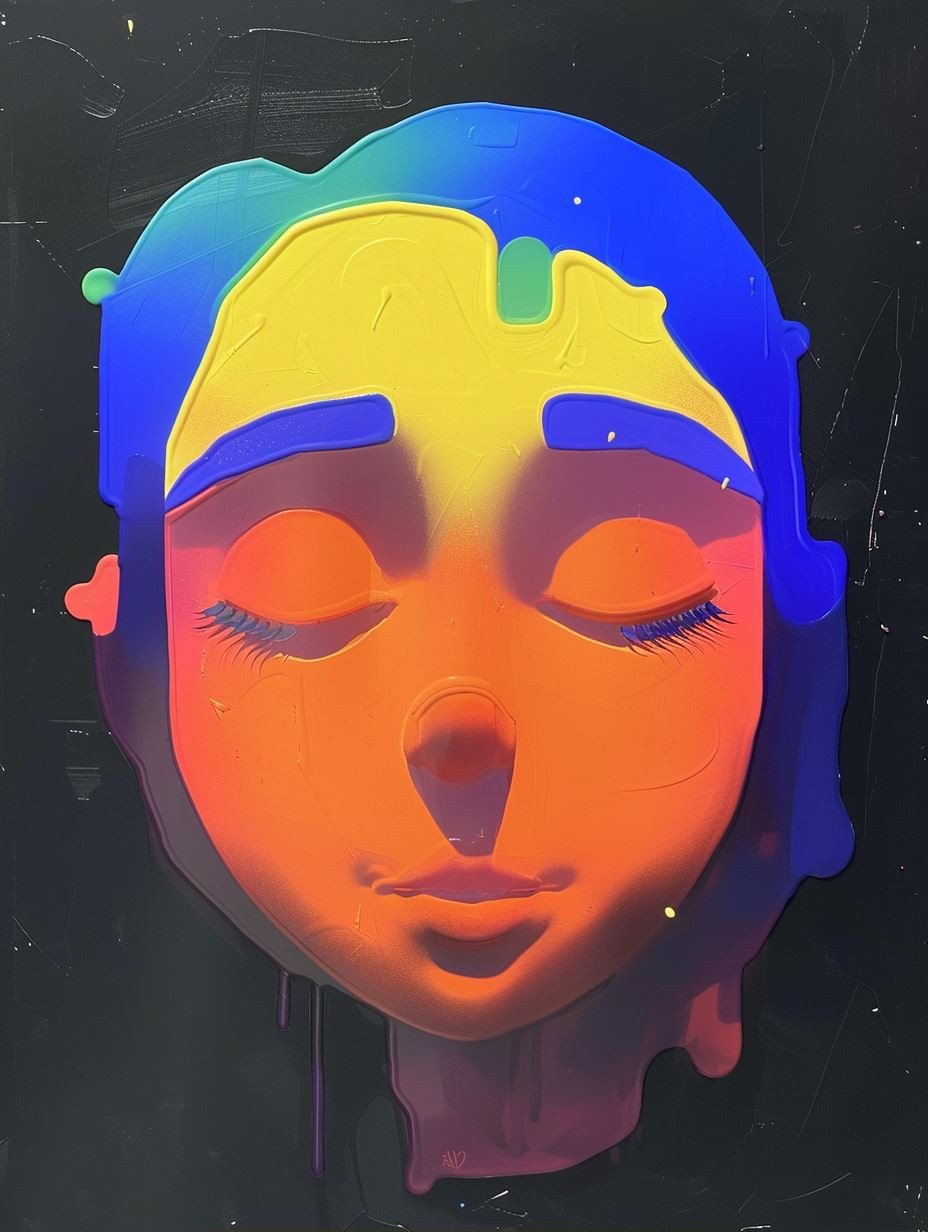 Neon Spectrum Portrait Study - Image 2