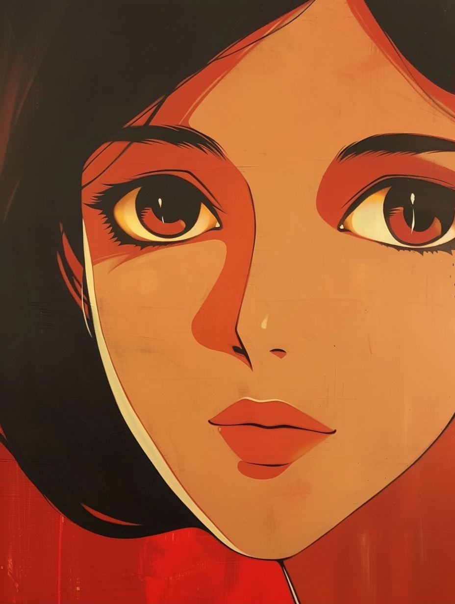 Crimson Visions: A Study in Anime Style - Image 1