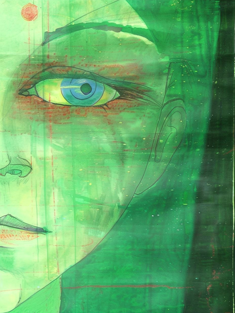 Ethereal Emerald Gaze Portraits - Image 3