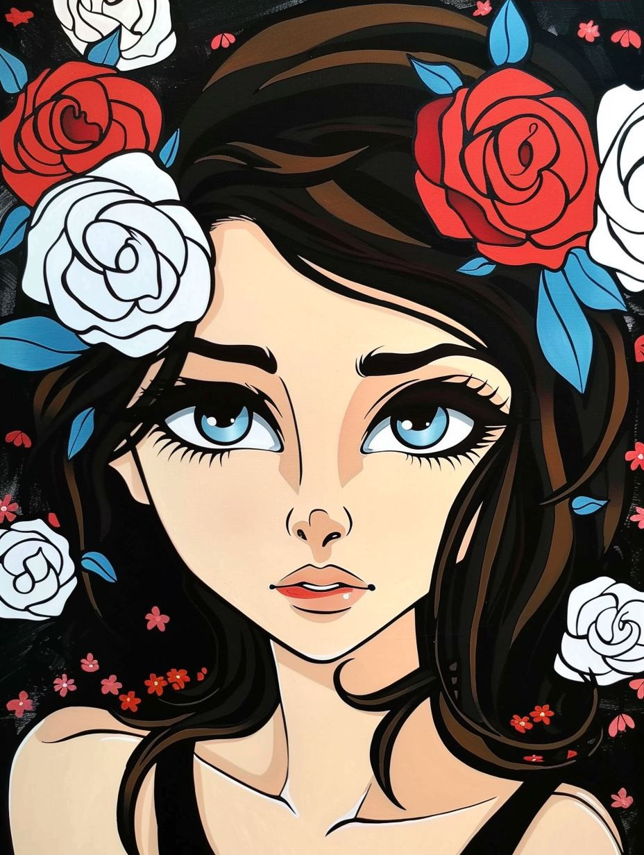 Stylized Modern Portrait Art Study - Image 4
