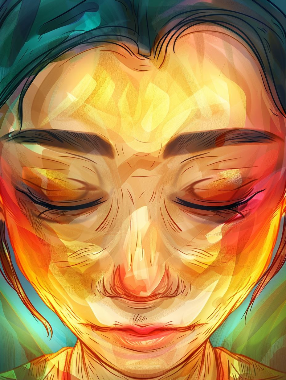 Radiant Inner Peace Portrait - Image 1