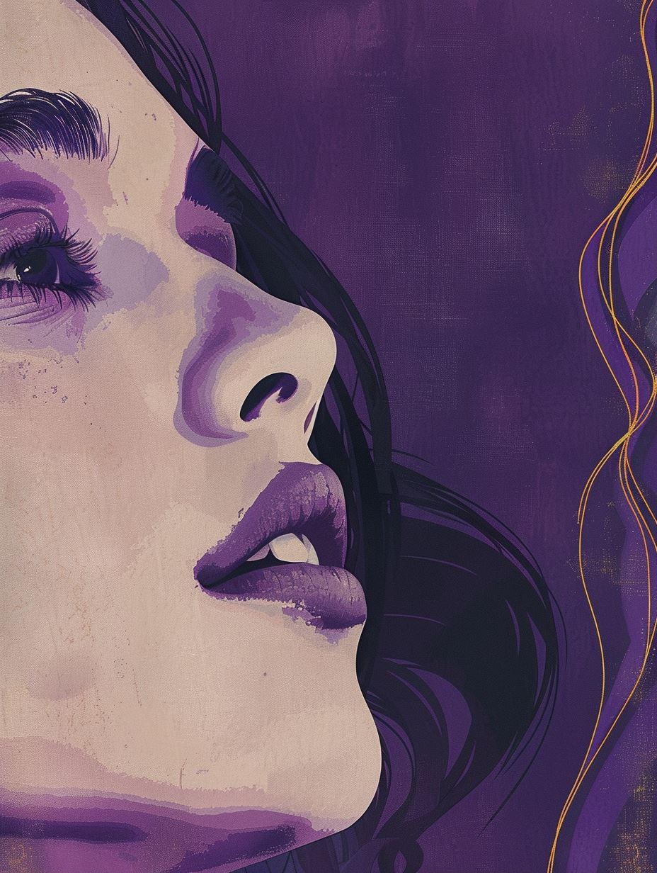 Ethereal Violet Portrait Study
