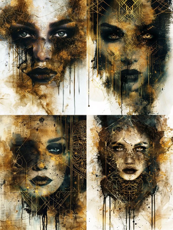 Ethereal Shadows of Distorted Beauty