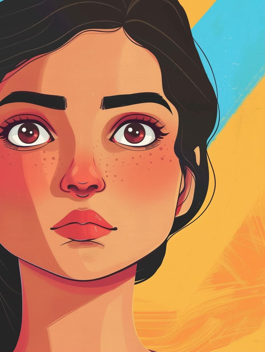 Emotional Portraits in Modern Vector - Image 1