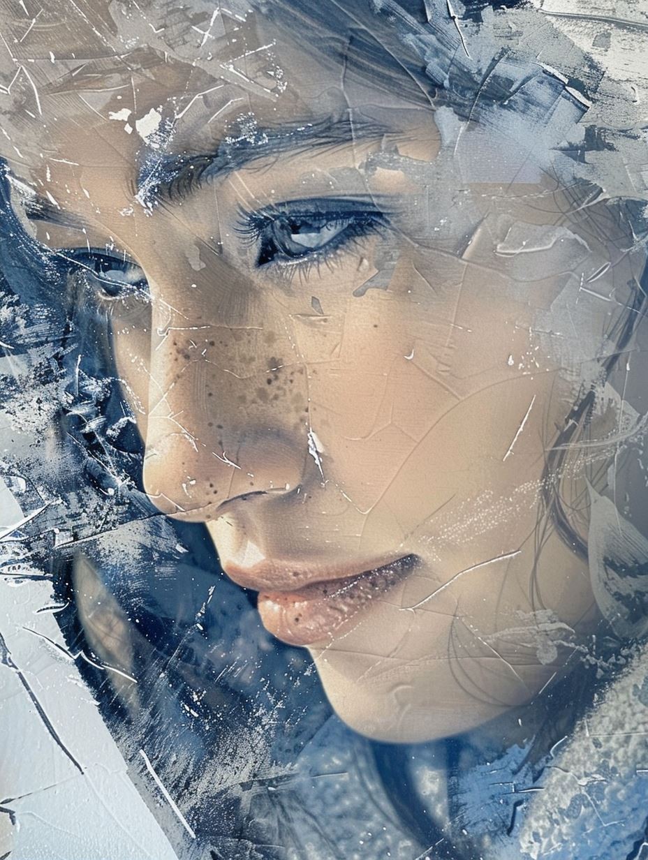 Fragmented Gaze in Blue - Image 2