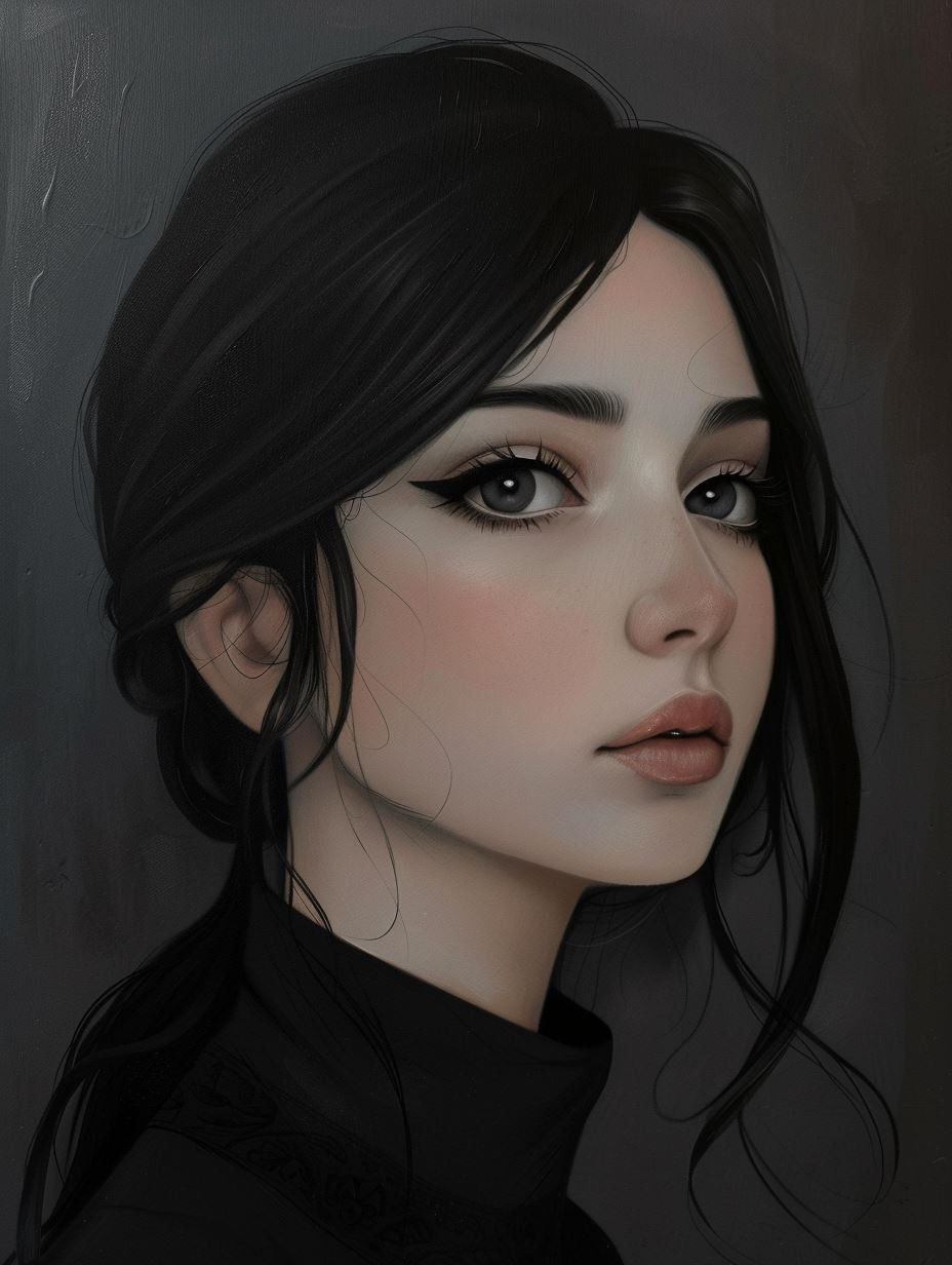 Ethereal Shadows: Digital Portraits of Elegance - Image 2