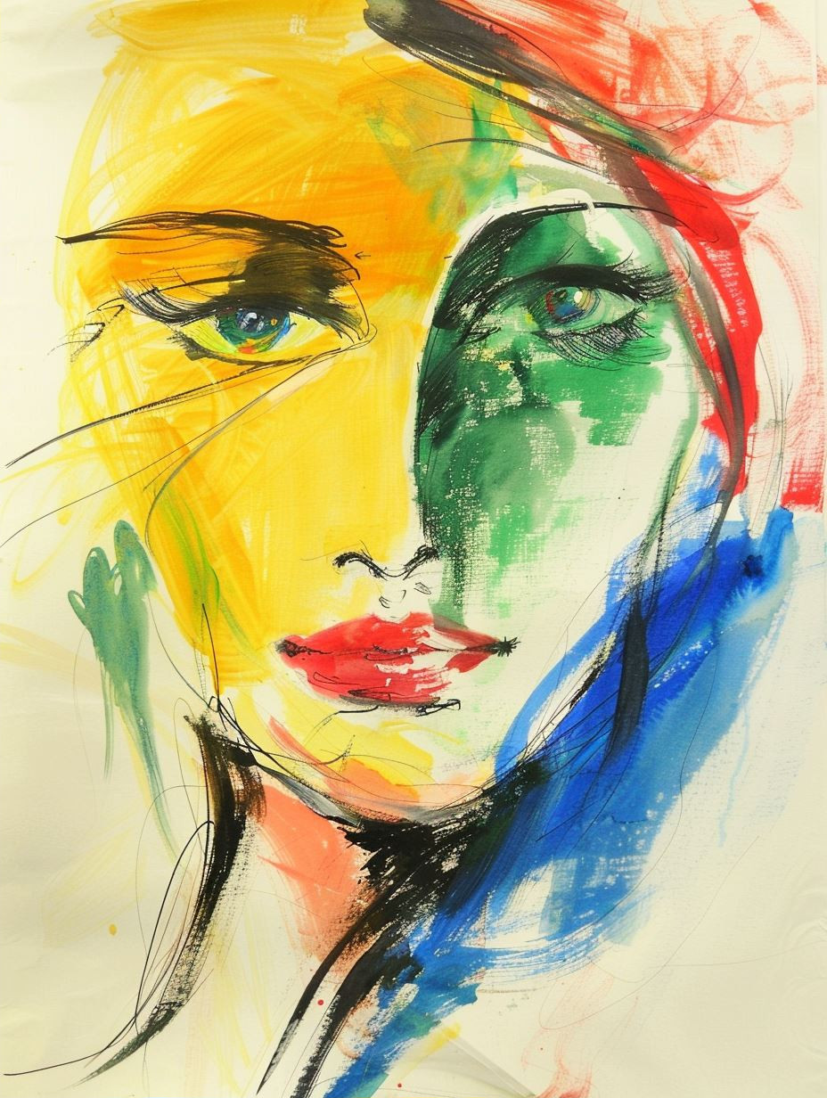 Prismatic Soul Expressionist Portrait - Image 2