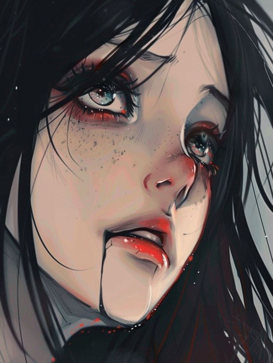 Melancholy Gothic Anime Portraits - Image 2