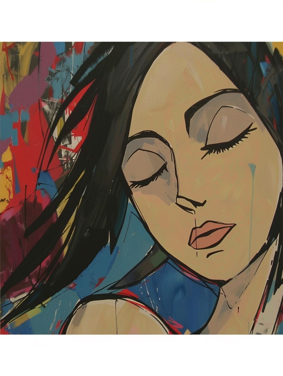 Modern Stylized Female Portrait Art - Image 4