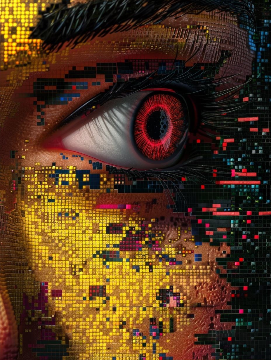 Neon Glitch Digital Portrait - Image 2