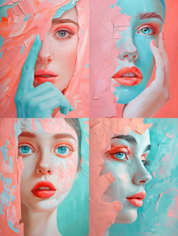 Pastel Impasto Portrait Fusion
