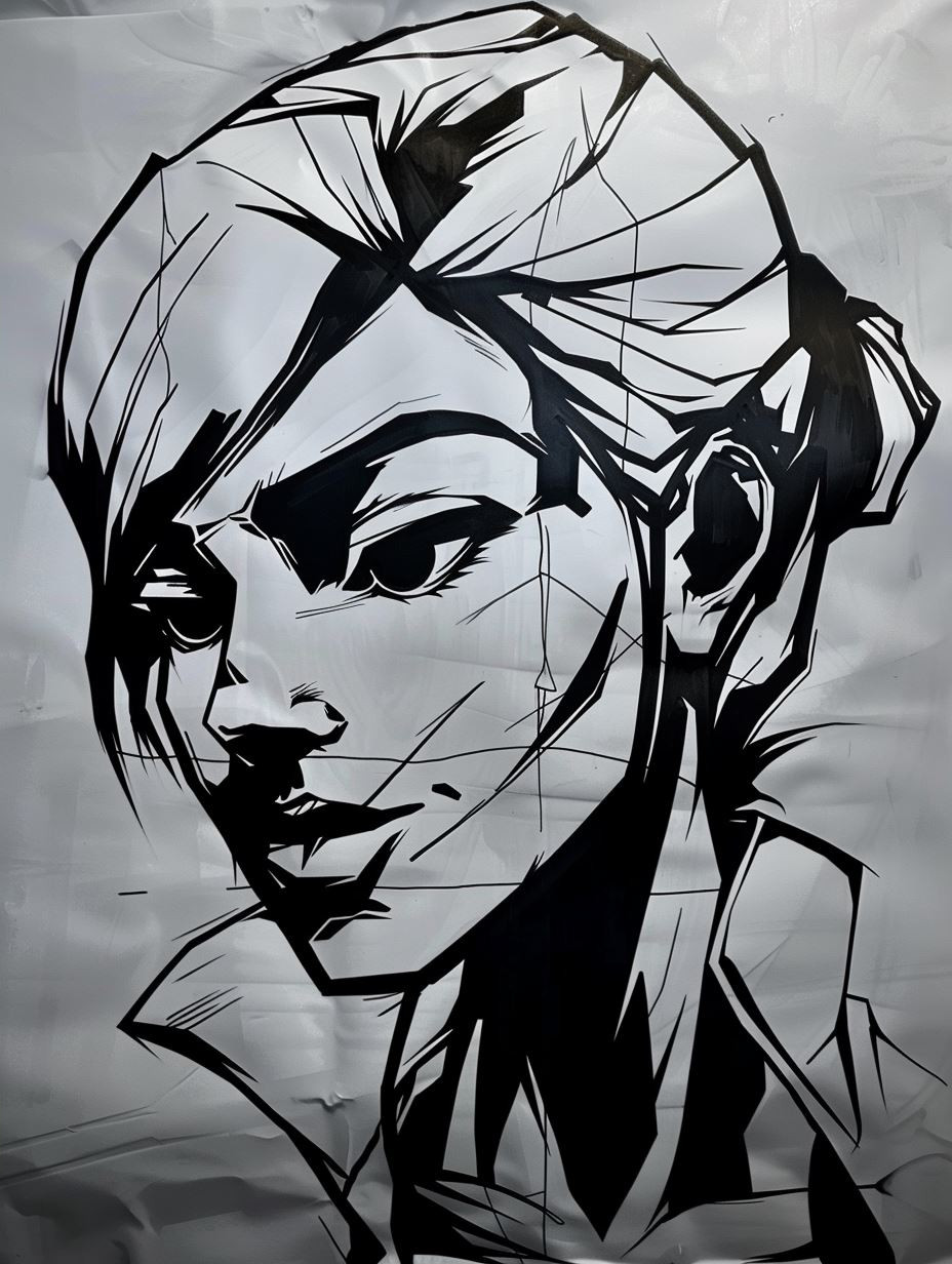 Noir Urban Graphic Portrait - Image 2
