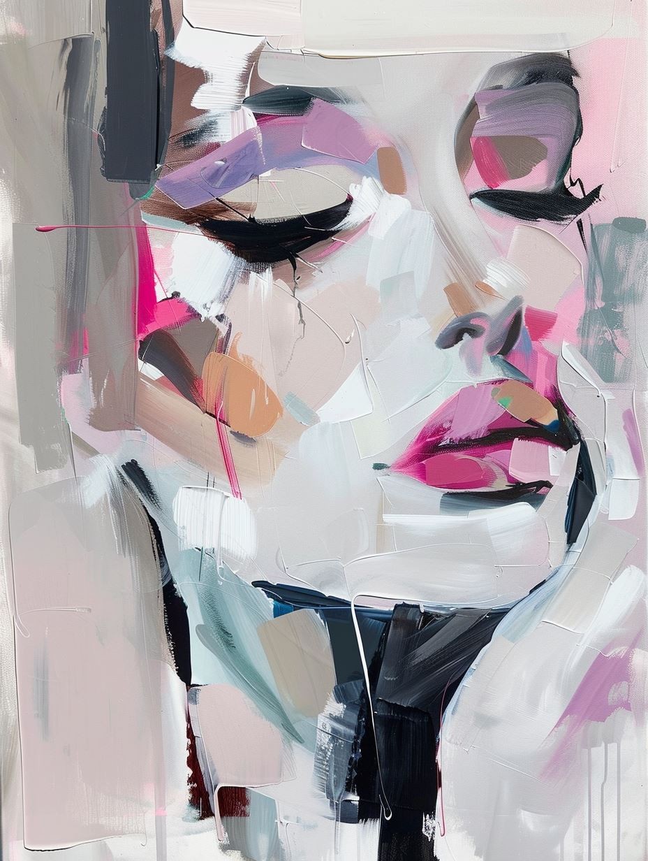 Abstract Pastel Portrait Study - Image 3