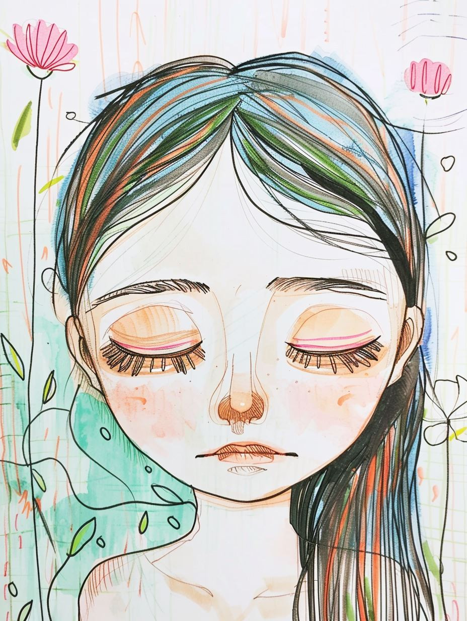 Ethereal Gazes in Watercolor - Image 4