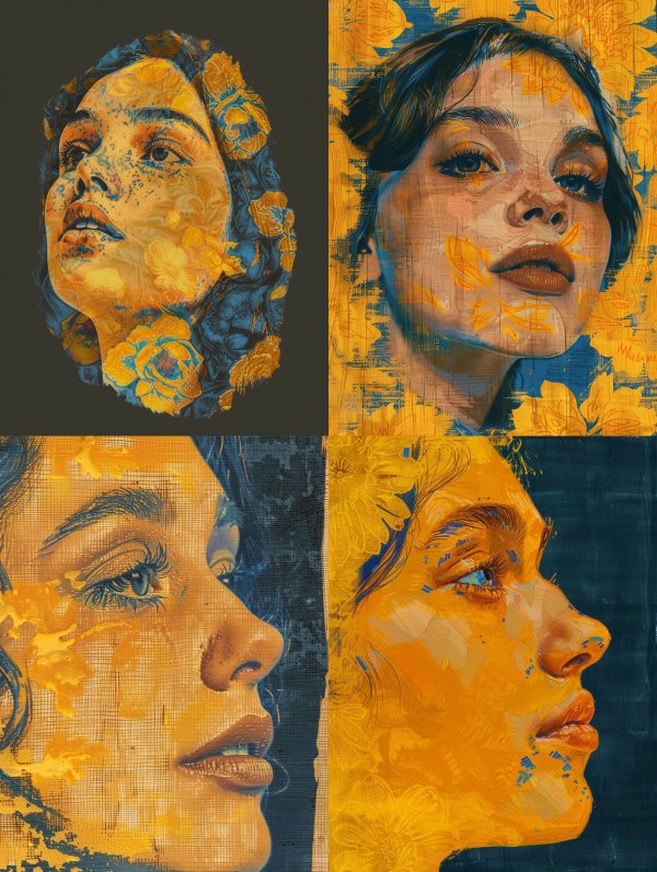 Golden Hues Impressionist Portraiture