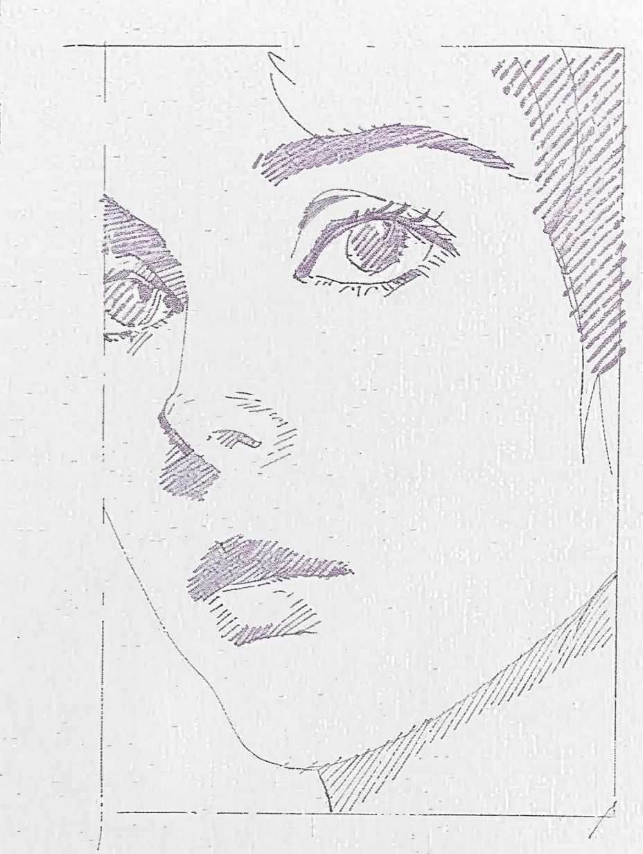 Ethereal Violet Profile Sketch - Image 3