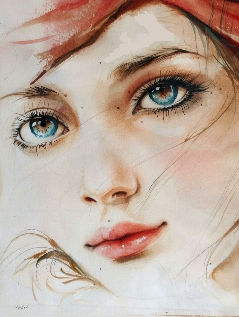Ethereal Gazes: A Study of Feminine Beauty - Image 2