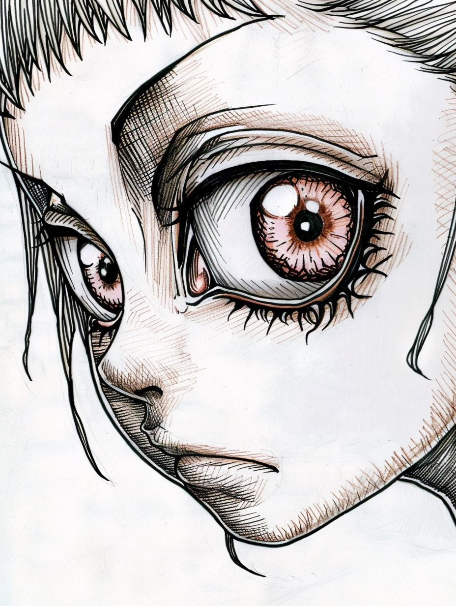 Floral Gothic Anime Portrait - Image 3