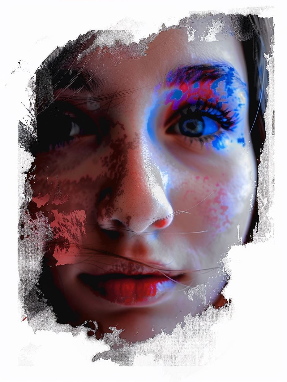 Ethereal Gaze Through Distressed Frames - Image 4