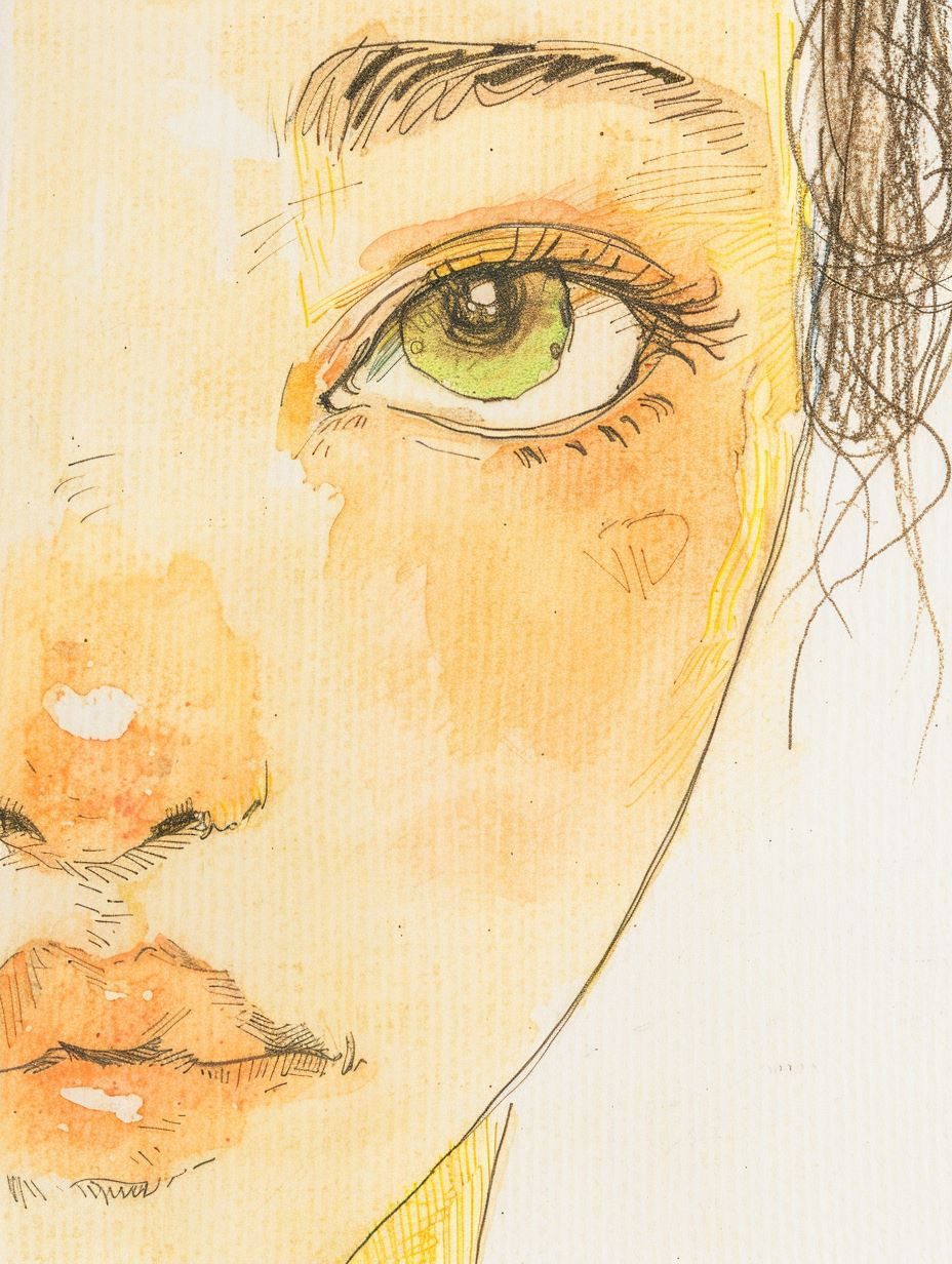 Ethereal Watercolor Portrait Sketches - Image 2