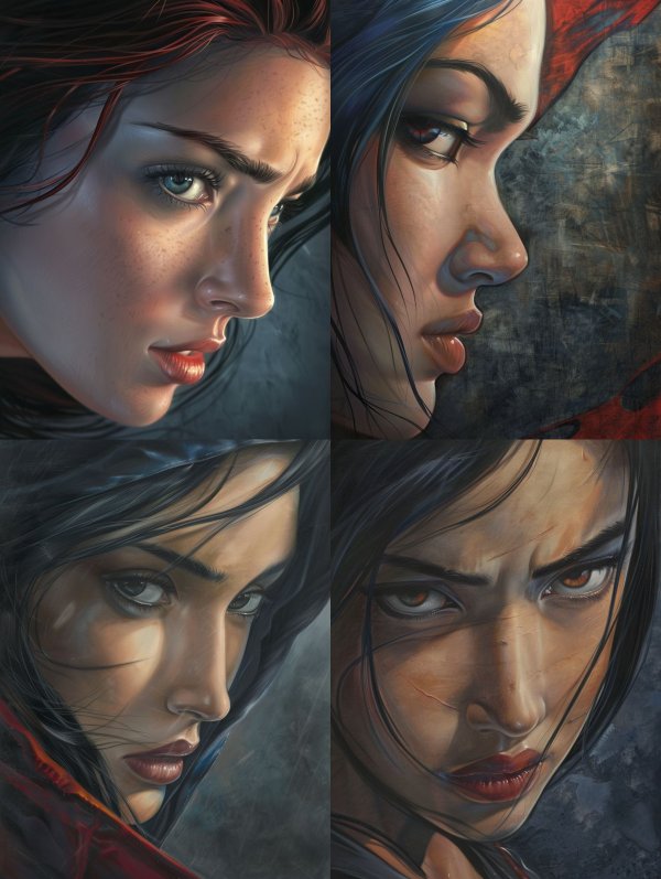 Intense Gaze Digital Portraits