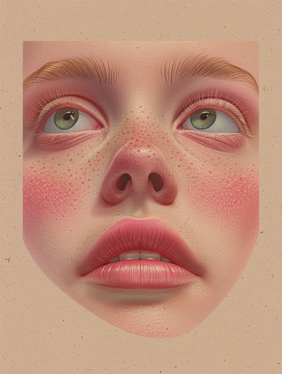 Surrealist Pastel Portrait Fragments - Image 4