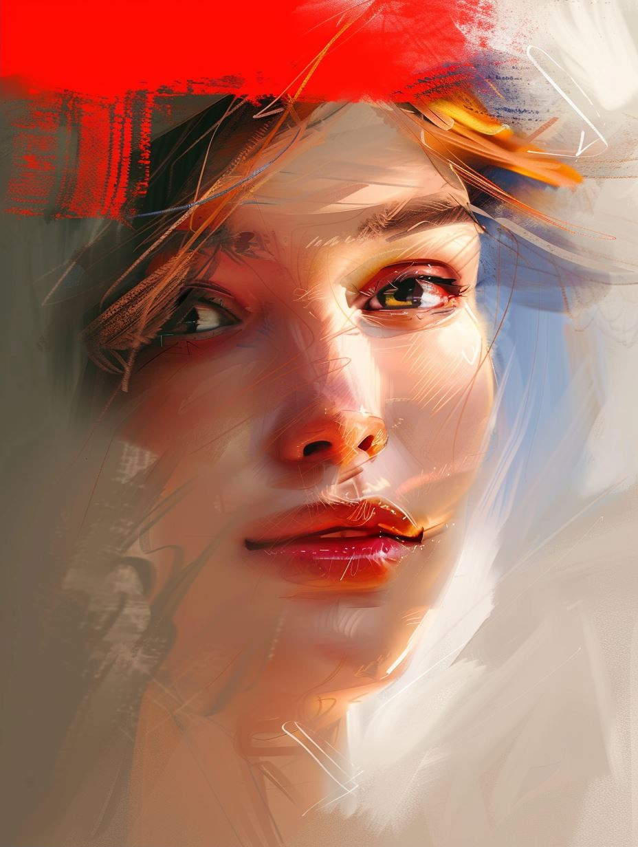 Vibrant Strokes of Feminine Grace - Image 2