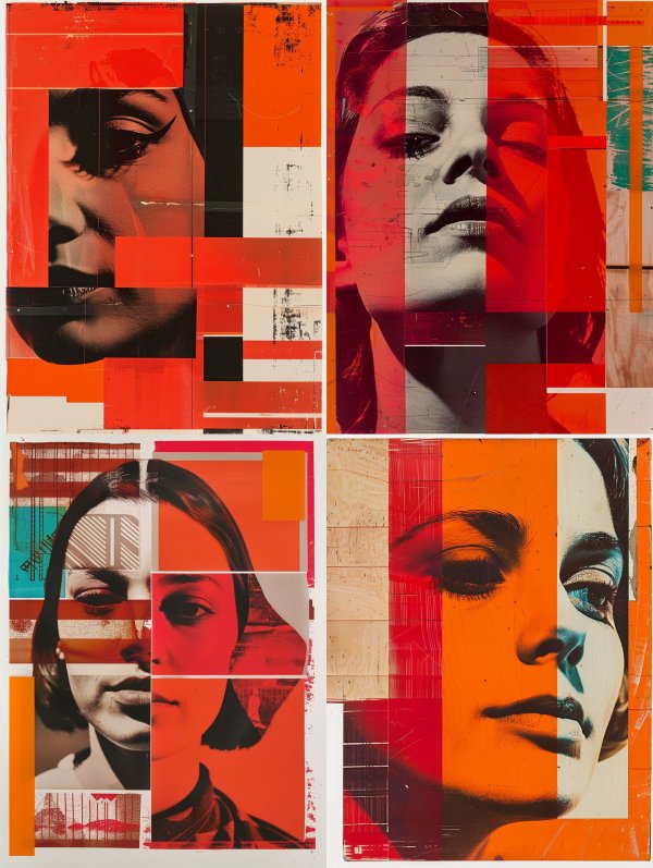 Fragmented Visions in Red