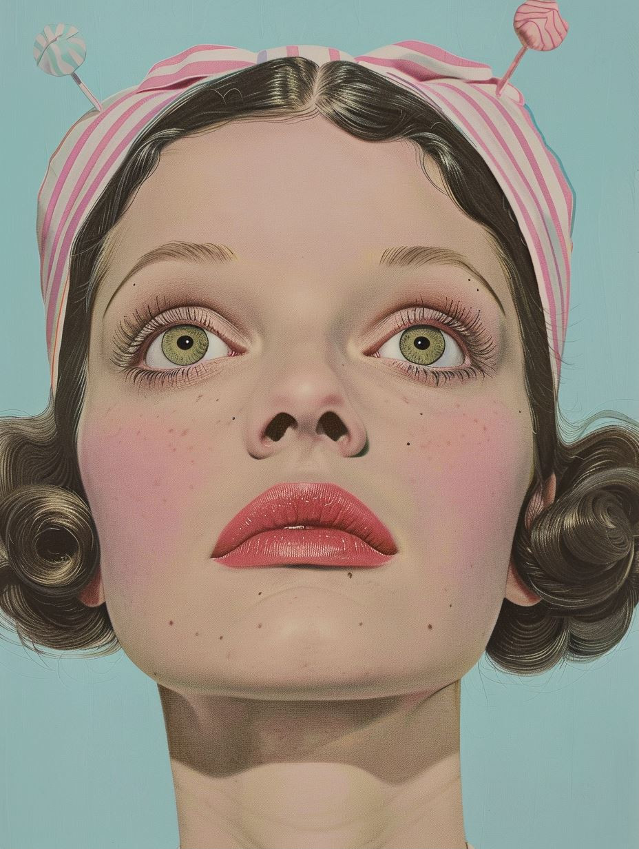 Vintage Pastel Beauty Portraits - Image 1