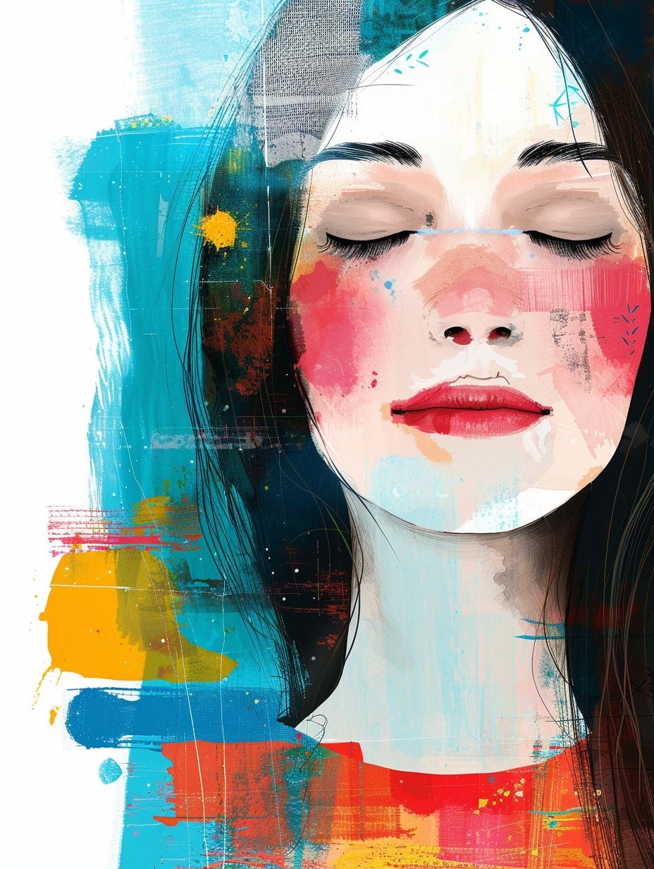 Abstract Ethereal Portrait in Color - Image 1