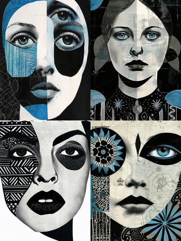 Fragmented Faces of Modern Surrealism