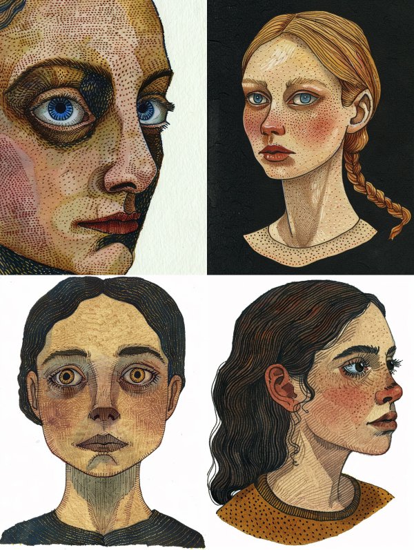 Ethereal Textured Portrait Studies