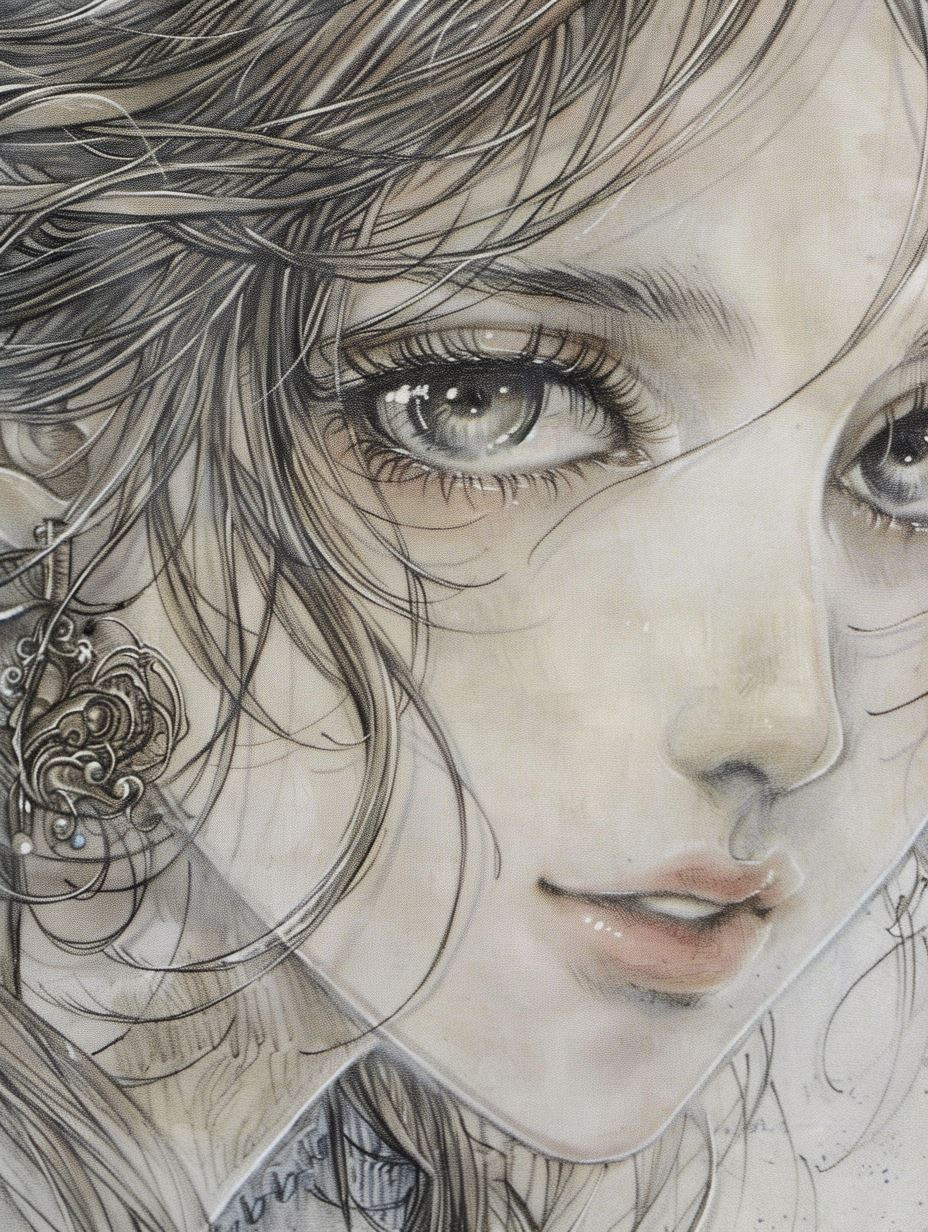 Ethereal Whispers in Pencil - Image 1