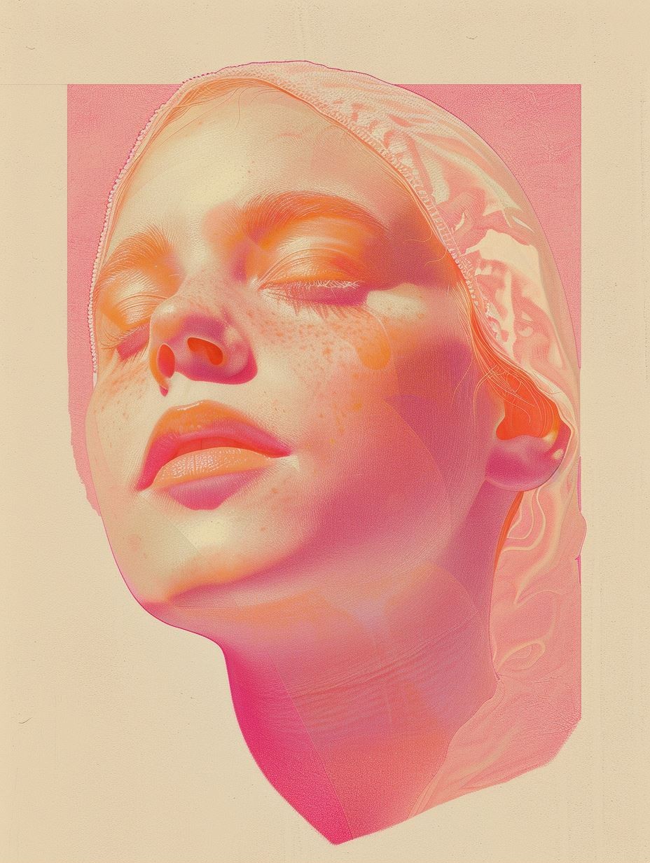 Ethereal Neon Pastel Portrait